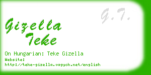 gizella teke business card